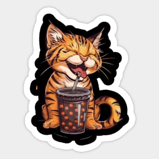 Cat Boba Fun Sticker